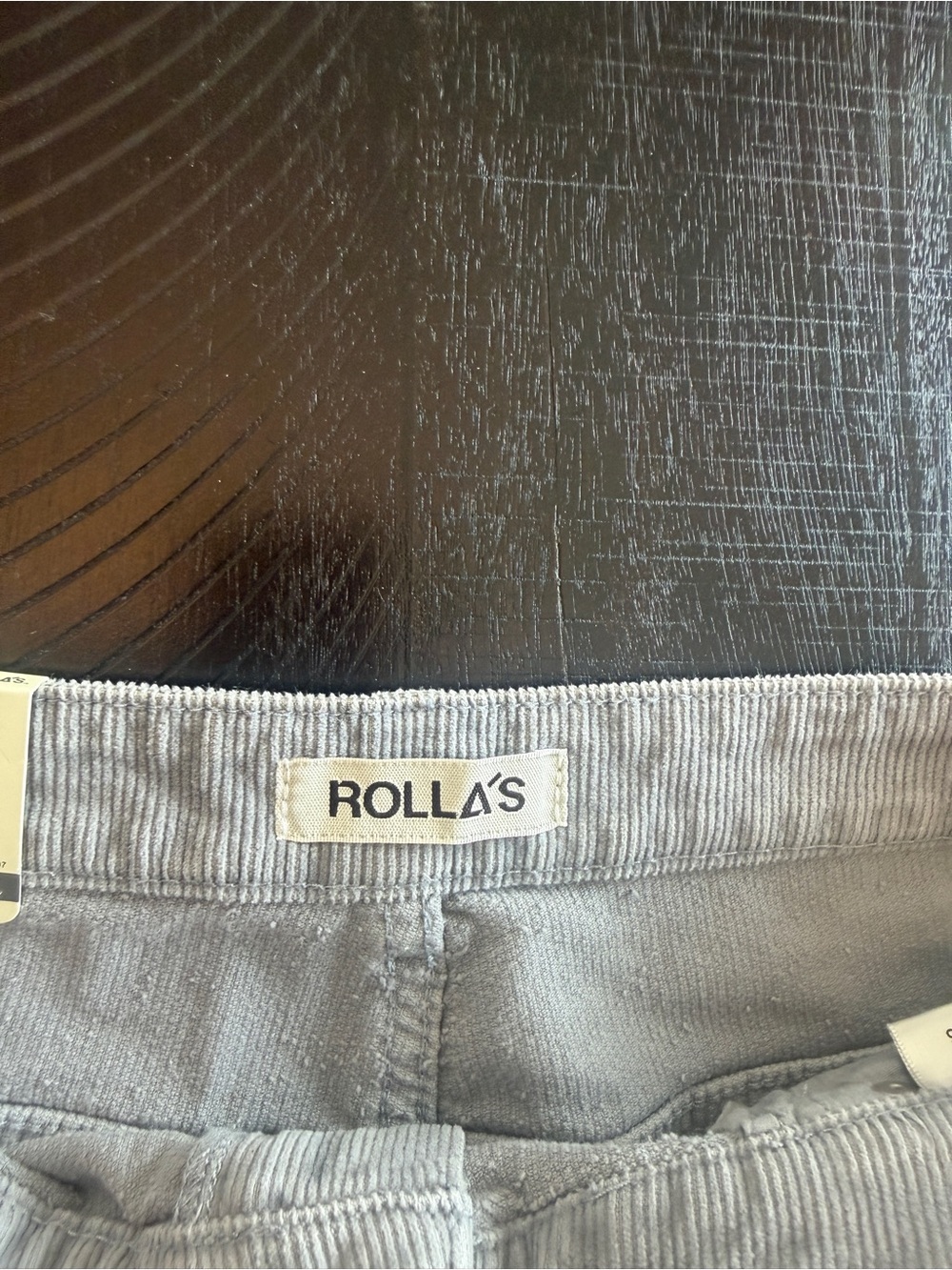 ROLLA'S Original High Rise Straight Corduroy Gray Women Pants Size 33 NWT - Picture 5 of 5